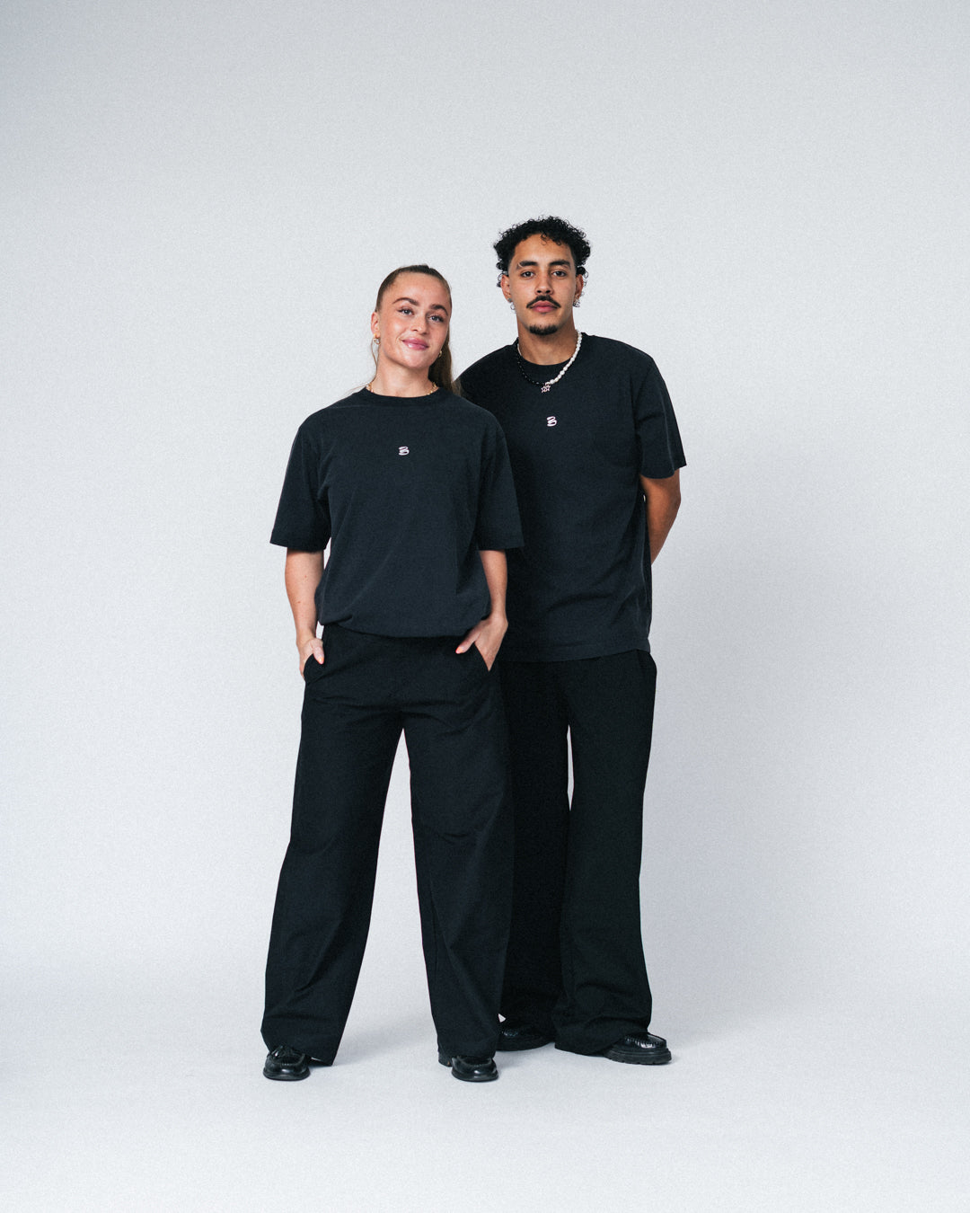 oversized box fit tee - washed black/light grey (PRE-ORDER)