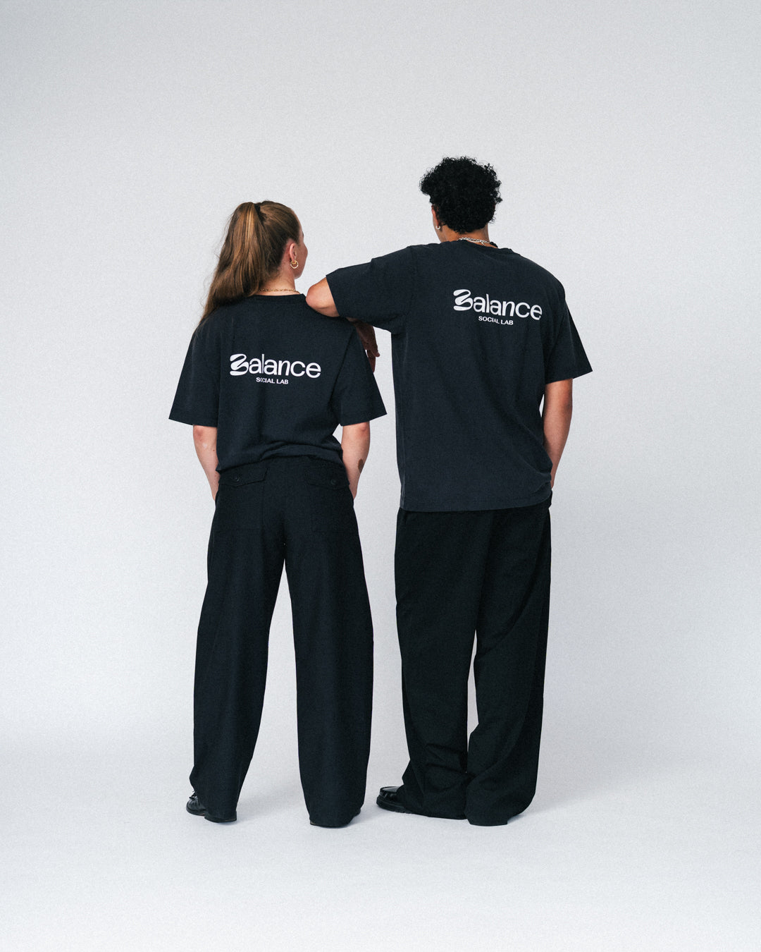 oversized box fit tee - washed black/light grey (PRE-ORDER)