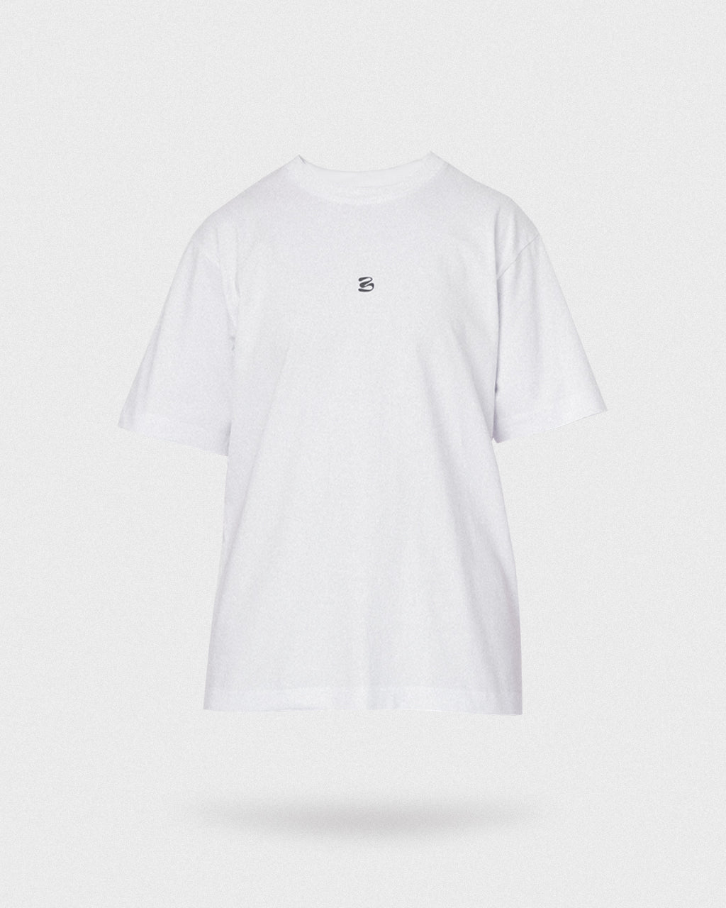 oversized heavy tee - white/dark grey