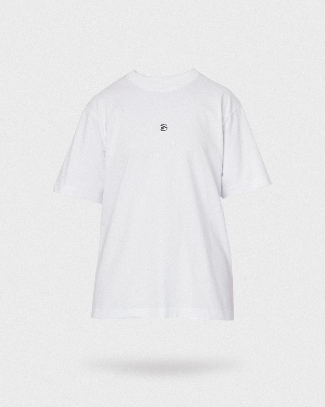 oversized heavy tee - white/dark grey